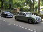 Jaguar Mark 2 and Daimler V8 at a wedding in August 2009
