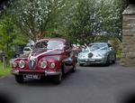 1954 Bristol 403 and Jaguar S-Type at a wedding in July 2010
