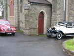 1929 Essex Super Six Challenger and 1954 Bristol 403 at a wedding in April 2011